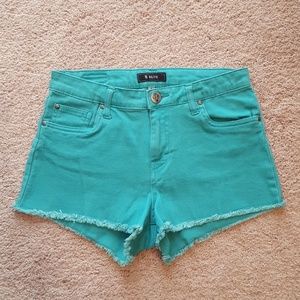 Teal high waist shorts